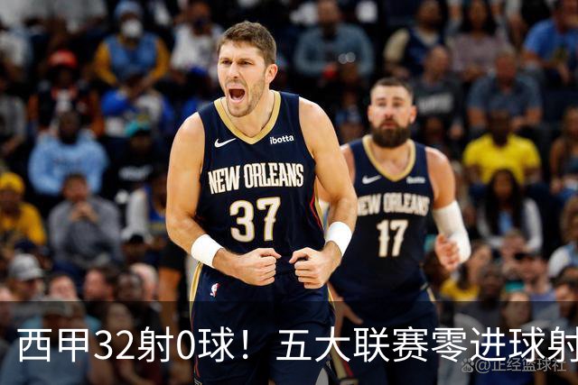 西甲32射0球！五大联赛零进球射门王